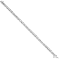 14K White Gold Complete 7" Tennis Bracelet with Round and Baguette Diamonds - 2.0 Carats Total Diamond Weight by Monteluci Fine Jewelry