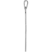 14K White Gold Cross Pendant with Polished Finish - Rhodium Plated by Oro Pregiato