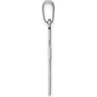 14K White Gold Cross Pendant with Polished Rhodium Finish - 26mm Length by Oro Pregiato