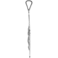 14K White Gold Crucifix Pendant with Diamond-Cut Texture - 50mm Length by Oro Pregiato