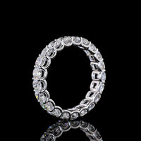14K White Gold Cushion Brilliant Cut Lab Diamond Eternity Band - 3.20 Carat Total Weight, 21 Stones, E-F Color VS1 Clarity - Covaloro Fine Jewelry
