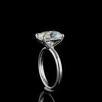 14K White Gold Cushion Brilliant Cut Lab Diamond Solitaire Ring - 4.23 Carat E VVS2 IGI Certified - Covaloro Fine Jewelry