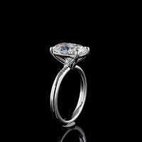 14K White Gold Cushion Brilliant Cut Lab Diamond Solitaire Ring - 4.23 Carat E VVS2 IGI Certified - Covaloro Fine Jewelry