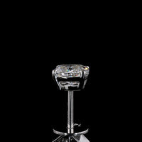 14K White Gold Cushion Brilliant Cut Lab Diamond Stud Earrings - 1.06 Total Carat Weight, D VVS2 Clarity, IGI Certified - Covaloro Fine Jewelry