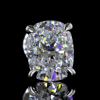 14K White Gold Cushion Brilliant Cut Lab Diamond Stud Earrings - 2.51 Carat Total Weight, GIA Certified D-E VS1-VVS2 - Covaloro Fine Jewelry