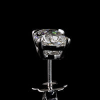 14K White Gold Cushion Brilliant Cut Lab Diamond Stud Earrings - Total 3.49 Carats, E-F Color and VVS1 Clarity, IGI Certified with Four-Prong Setting - Covaloro Fine Jewelry
