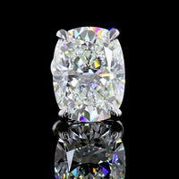 14K White Gold Cushion Brilliant Lab Diamond Stud Earrings - 4.23 Carat Total Weight, G-H Color VVS2 Clarity - Covaloro Fine Jewelry