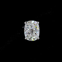 14K White Gold Cushion Brilliant Lab Diamond Stud Earrings - 5.11 Carat Total Weight, E-F VVS2 Clarity, IGI Certified - Covaloro Fine Jewelry