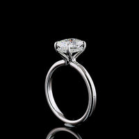 14K White Gold Cushion Modified Cut Hidden Halo Ring with 1.56 Carat D VS1 Lab Diamond Center and 0.07 Carat Brilliant Cut Accents - 1.63 Carat Total Diamond Weight - Covaloro Fine Jewelry