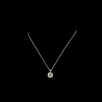 14K White Gold Cushion Modified Cut Lab Diamond Pendant with Brilliant Cut Accents - 5.18 Carat Total Diamond Weight - Covaloro Fine Jewelry