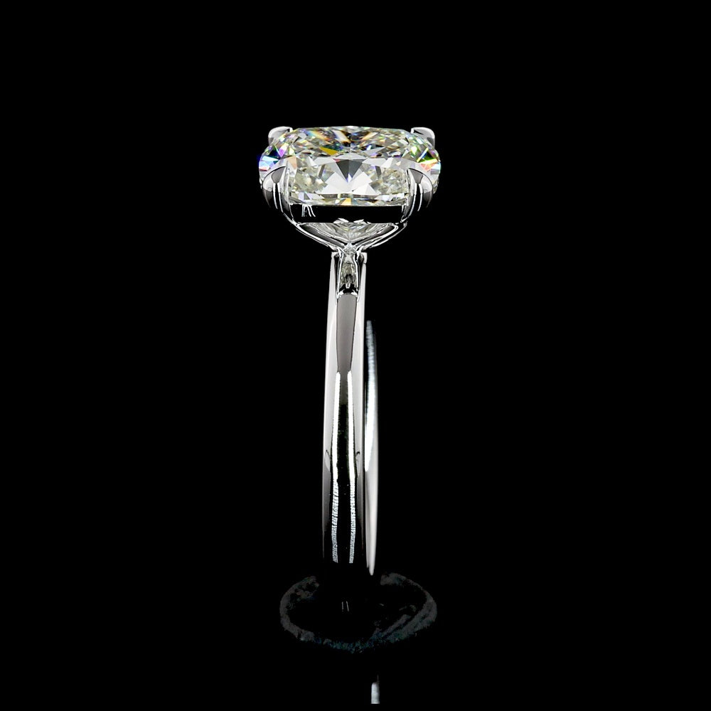 14K White Gold Cushion Modified Cut Solitaire Ring with 2.09 Carat Lab Diamond (G-H Color, VS1 Clarity) - GIA Certified - Covaloro Fine Jewelry
