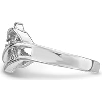 14K White Gold Custom Family Ring Mounting with Gemstone Settings by Oro Pregiato