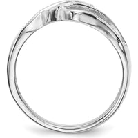 14K White Gold Customizable "WOW MOM" Family Ring Mounting with Rhodium Plating by Monteluci Fine Jewelry