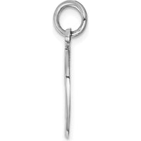 14K White Gold Daughter-Mom 2-Piece Break-apart Heart Charm - Rhodium Plated by Oro Pregiato