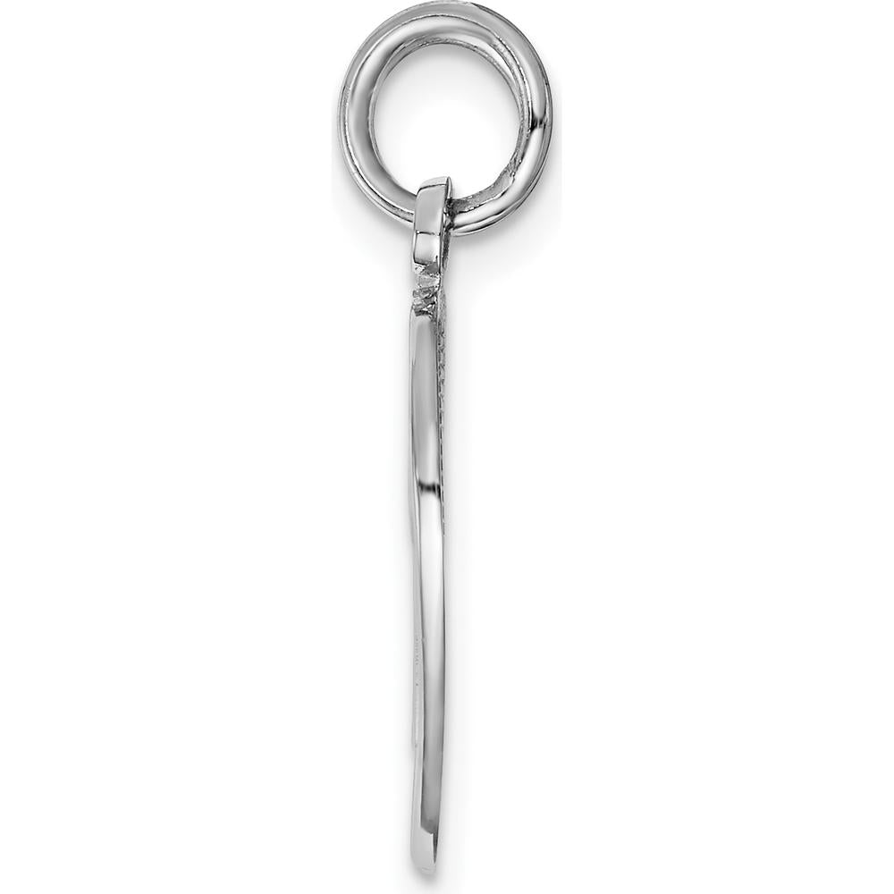 14K White Gold Daughter-Mom 2-Piece Break-apart Heart Charm - Rhodium Plated by Oro Pregiato