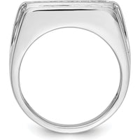 14K White Gold Diamond 5-Stone Men's Ring - 0.106 Carat Total Diamond Weight by 0