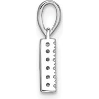 14K White Gold Diamond A Initial Pendant with Rhodium Plating by Oro Pregiato