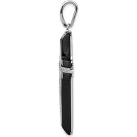 14K White Gold Diamond and Onyx Cross Pendant with 1/4 Carat of Diamonds by Monteluci Fine Jewelry