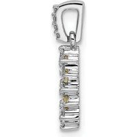14K White Gold Diamond and Peridot Fancy Circle Pendant - 0.08 Carat Total Peridot Weight by Monteluci Fine Jewelry