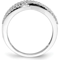 14K White Gold Diamond and Ruby Fancy Ring - 0.24 Carat Total Ruby Weight and 0.34 Carat Total Diamond Weight by 0