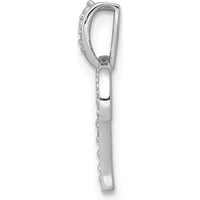 14K White Gold Diamond Aries Zodiac Pendant - Natural Round Diamonds, 0.054 Carat Total Diamond Weight by Monteluci Fine Jewelry