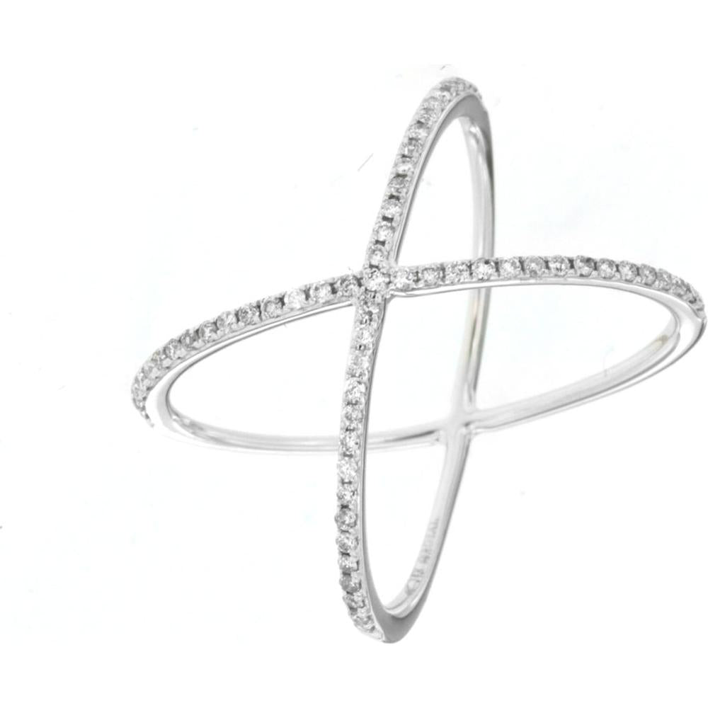 14K White Gold Diamond Band Ring - 0.25 Carats Total Diamond Weight
