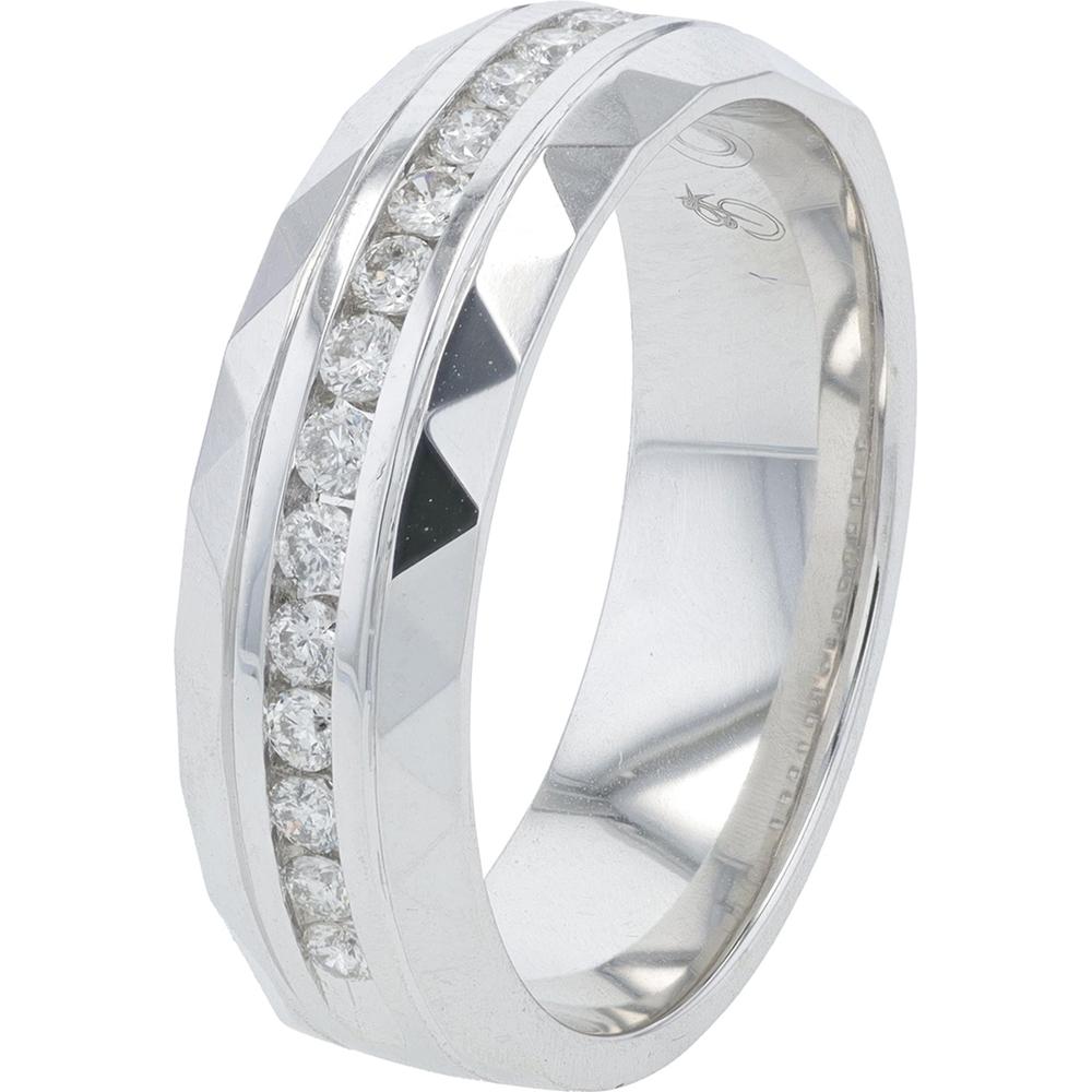 14K White Gold Diamond Band with 0.25 Carat Total Diamond Weight