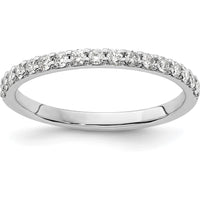 14K White Gold Diamond Band with 17 Round Diamonds - 0.34 Carat Total Diamond Weight by 0