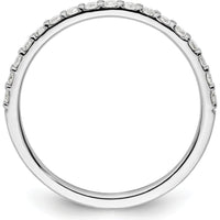 14K White Gold Diamond Band with 17 Round Diamonds - 0.34 Carat Total Diamond Weight by 0