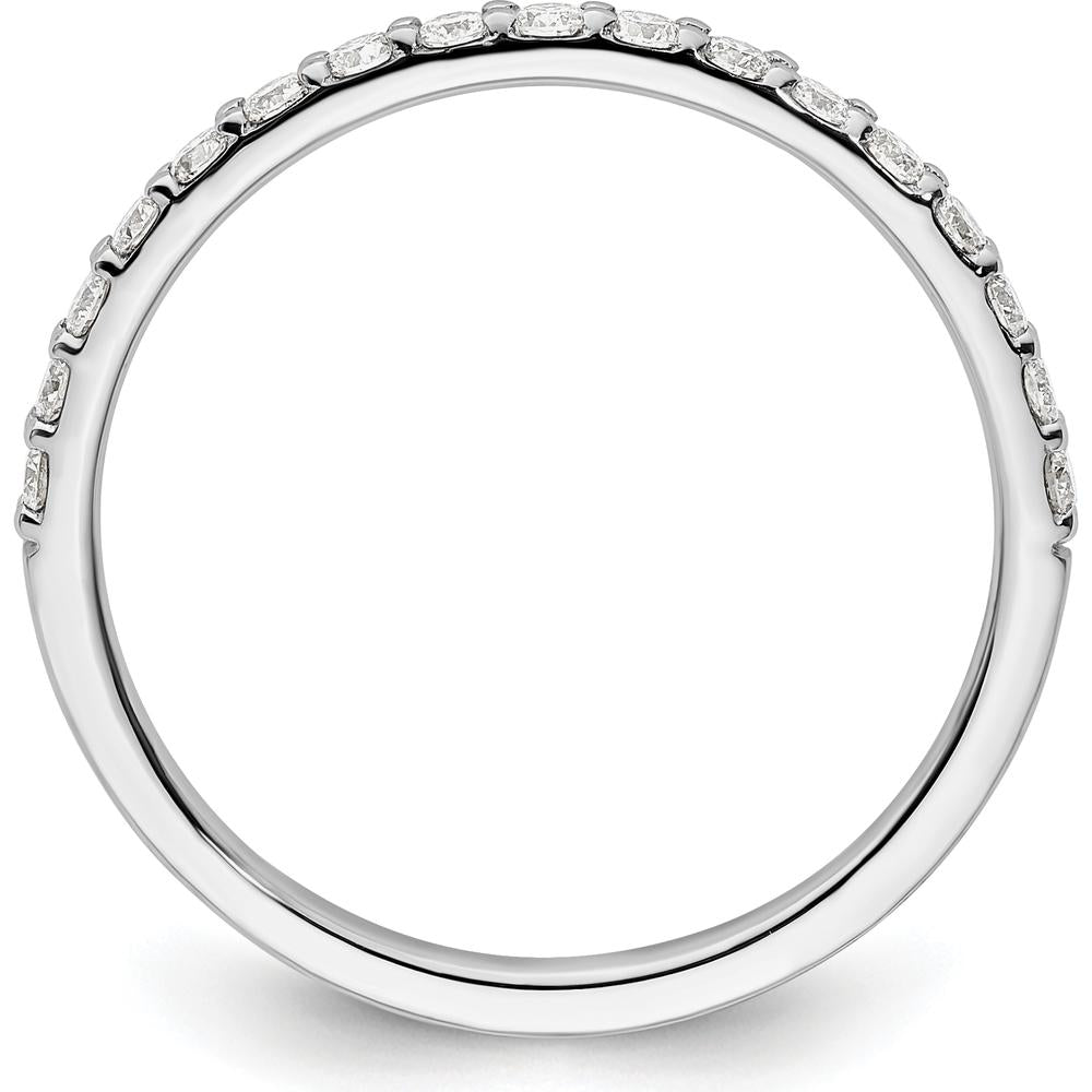 14K White Gold Diamond Band with 17 Round Diamonds - 0.34 Carat Total Diamond Weight by 0