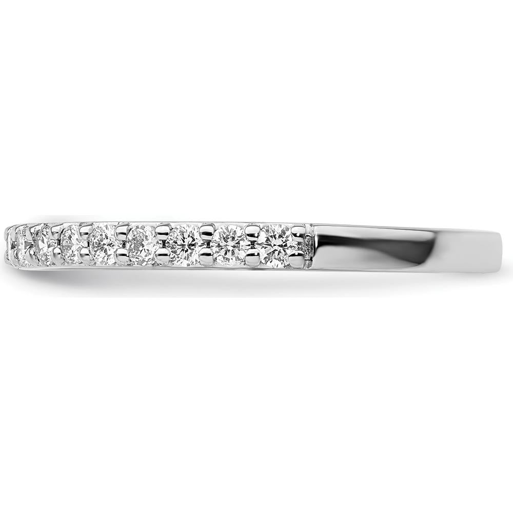 14K White Gold Diamond Band with 17 Round Diamonds - 0.34 Carat Total Diamond Weight by 0