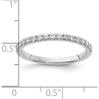 14K White Gold Diamond Band with 17 Round Diamonds - 0.34 Carat Total Diamond Weight by 0
