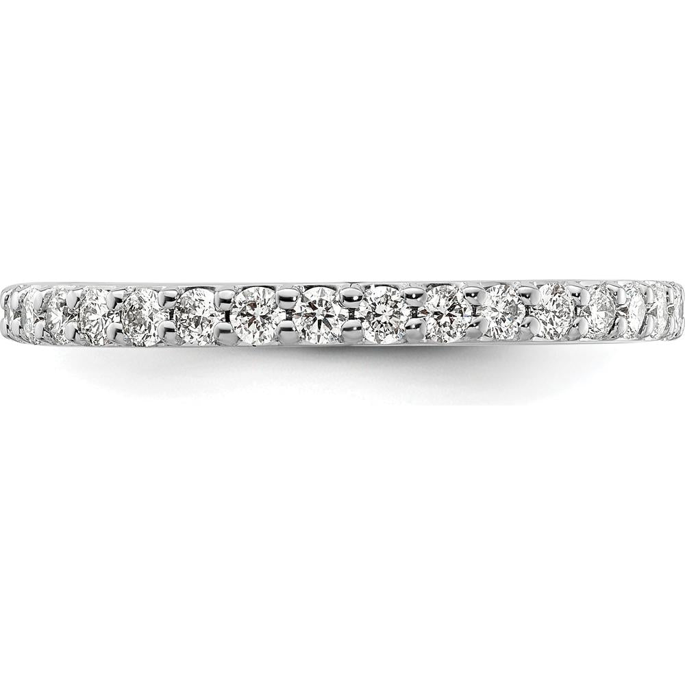 14K White Gold Diamond Band with 17 Round Diamonds - 0.34 Carat Total Diamond Weight by 0