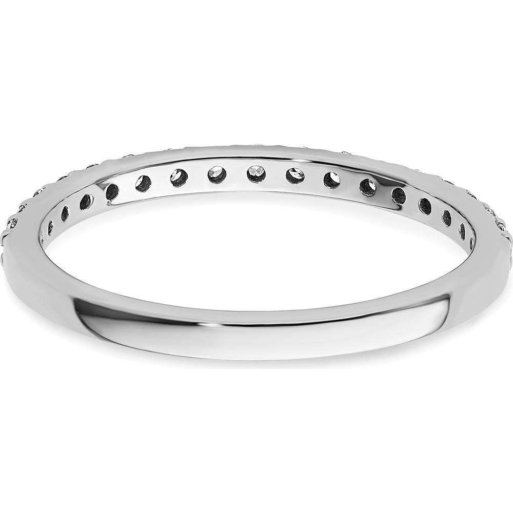 14K White Gold Diamond Band with 17 Round Diamonds - 0.34 Carat Total Diamond Weight by 0