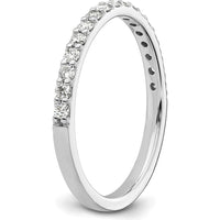 14K White Gold Diamond Band with 17 Round Diamonds - 0.34 Carat Total Diamond Weight by 0
