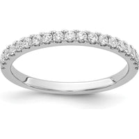 14K White Gold Diamond Band with 19 Round Diamonds - 0.38 Carat Total Diamond Weight by 0