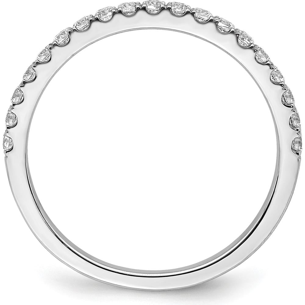 14K White Gold Diamond Band with 19 Round Diamonds - 0.38 Carat Total Diamond Weight by 0