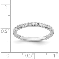 14K White Gold Diamond Band with 19 Round Diamonds - 0.38 Carat Total Diamond Weight by 0
