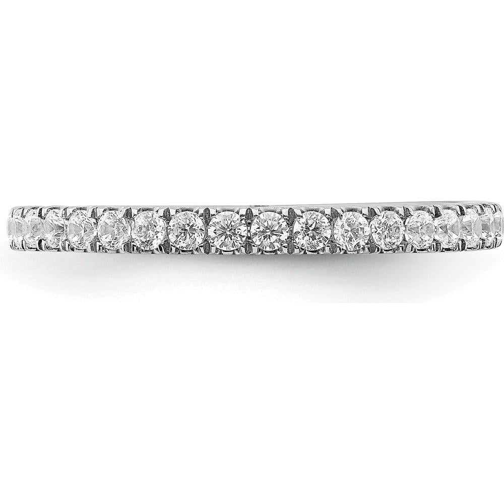 14K White Gold Diamond Band with 19 Round Diamonds - 0.38 Carat Total Diamond Weight by 0