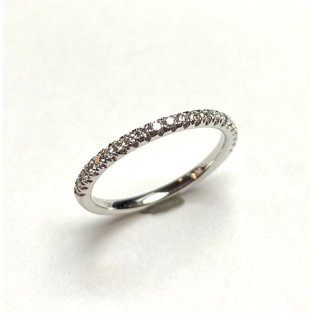 14K White Gold Diamond Band with Prong-Set Round Diamonds - 0.27 Carat Total Diamond Weight by Auriventus