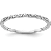 14K White Gold Diamond Band with Round Diamonds - 0.008 Carat Total Diamond Weight by 0