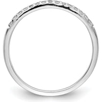 14K White Gold Diamond Band with Round Diamonds - 0.008 Carat Total Diamond Weight by 0