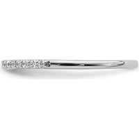 14K White Gold Diamond Band with Round Diamonds - 0.008 Carat Total Diamond Weight by 0