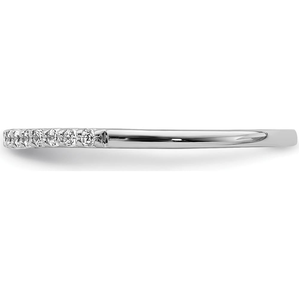 14K White Gold Diamond Band with Round Diamonds - 0.008 Carat Total Diamond Weight by 0