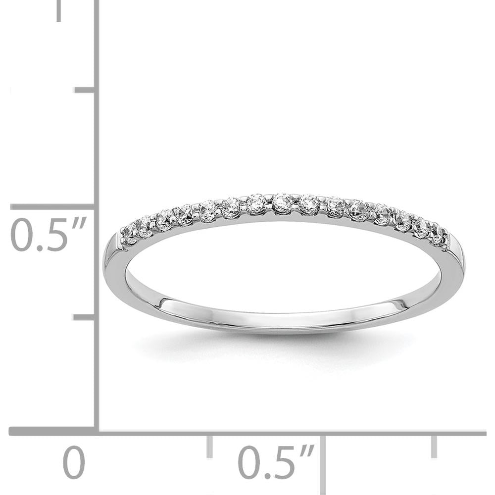 14K White Gold Diamond Band with Round Diamonds - 0.008 Carat Total Diamond Weight by 0