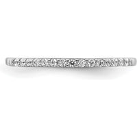 14K White Gold Diamond Band with Round Diamonds - 0.008 Carat Total Diamond Weight by 0