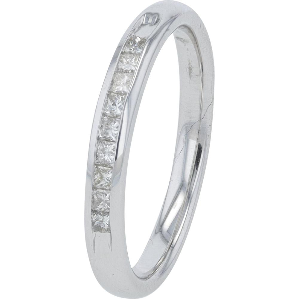 14K White Gold Diamond Band with Round Diamonds - 0.25 Carat Total Diamond Weight