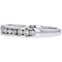 14K White Gold Diamond Band with Round Diamonds - 1/4 Carat Total Diamond Weight