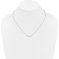 14K White Gold Diamond Bar Necklace with 0.32 Carat Total Diamond Weight by Monteluci Fine Jewelry