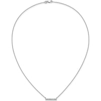 14K White Gold Diamond Bar Necklace with 0.32 Carat Total Diamond Weight by Monteluci Fine Jewelry